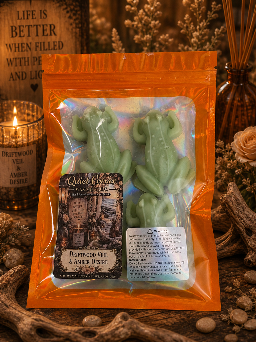 Driftwood Veil & Amber Desire
